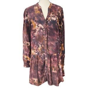 Drew Tie-Dye Button-Up top